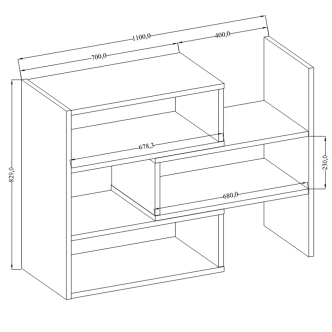 ATON III regál rozkládací, bílá