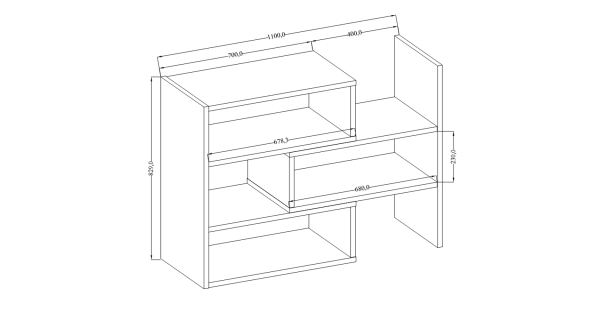 ATON III regál rozkládací, bílá