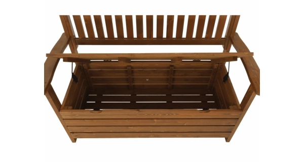 BABATA, zahradní lavička, hnědá, 124 cm