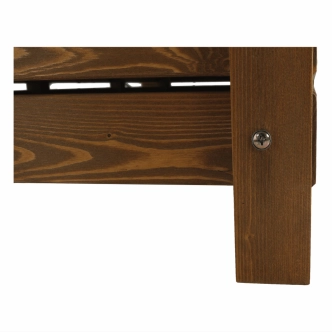 BABATA, zahradní lavička, hnědá, 124 cm