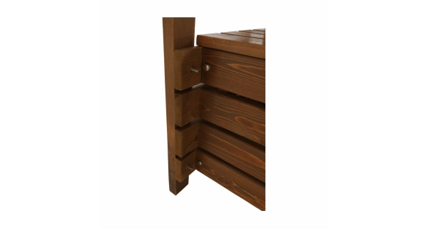 BABATA, zahradní lavička, hnědá, 124 cm