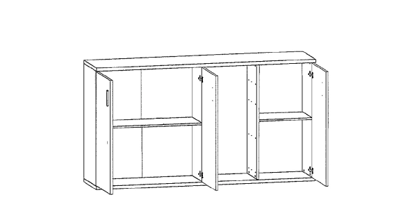 BANCAN 3 komoda, bílá / beton