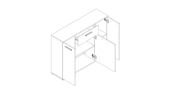 BANING komoda 110 cm, dub sonoma