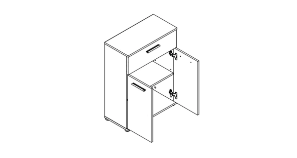 BANING komoda 60 cm, dub sonoma DOPRODEJ