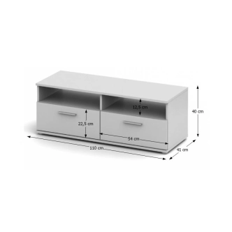 BANING RTV stolek, bílá