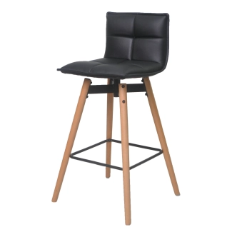 Barová židle BELVICINO, černá matná