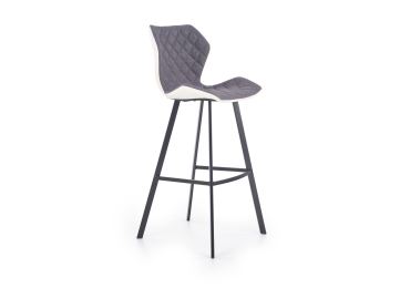 Barová židle ELINEKE, šedá/bílá/černá