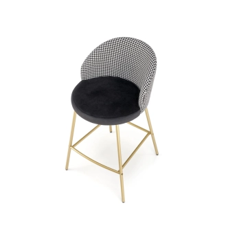 Barová židle KANGPEN, černá/bílá