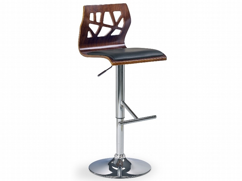 Levně Barová židle MANCHEGO, ořech/černá