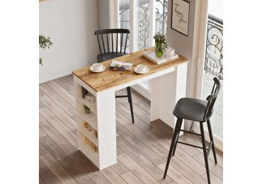 Barový stůl CRESTON, atlantská borovice/bílá