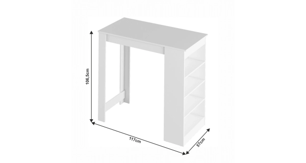 Barový stůl FERBL, bílá