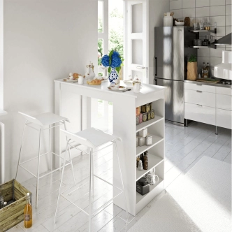 Barový stůl FERBL, bílá