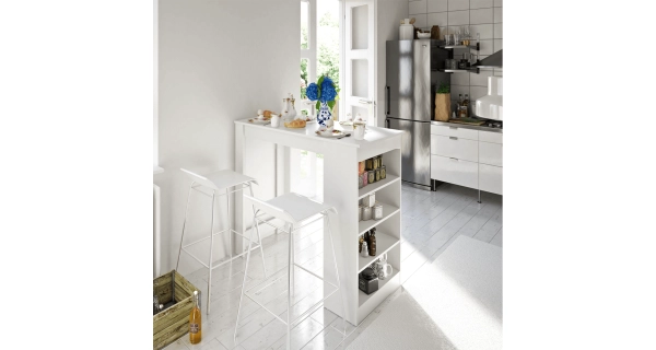 Barový stůl FERBL, bílá