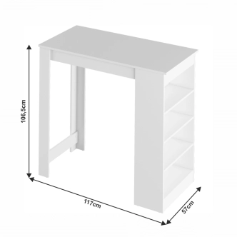 Barový stůl FERBL, bílá