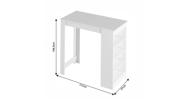 Barový stůl FERBL, bílá
