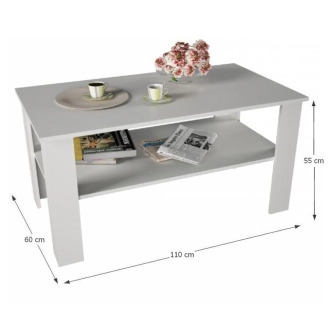 BAWEAN konferenční stolek, bílá