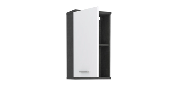 BELBEL koupelnová sestava, tmavě šedý beton/bílý lesk, 5 let záruka