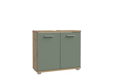 BELBEL koupelnová skříňka pod umyvadlo, dub artisan/šalvěj, 5 let záruka