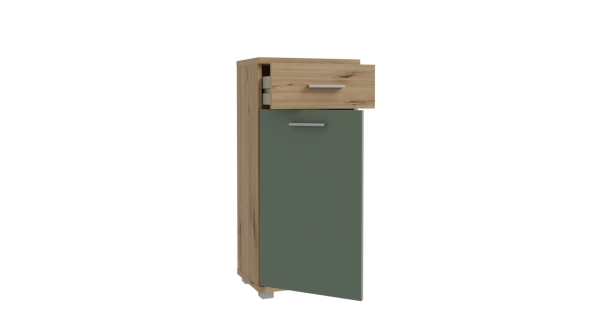 BELBEL koupelnová spodní skříňka, dub artisan/šalvěj, 5 let záruka