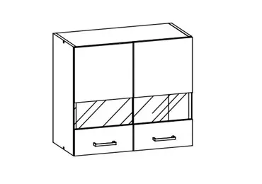 BELISA, vitrína horní G60W, rijeka světlá