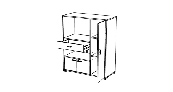 BENU kuchyňská skříňka, bílá