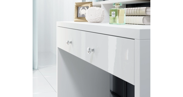 BODLEYA toaletní stolek se zrcadlem, bílá