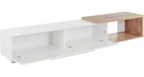 BOLIVIEN televizní stolek, bílá/dub samdal
