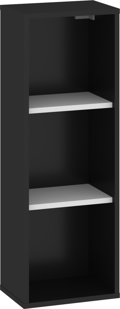 Závěsná skříňka PRUDHOE 1P, černá/bílý lesk, 5 let záruka
