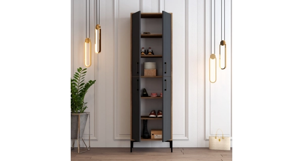 Botník ALFRÉD, vlašský ořech/antracit