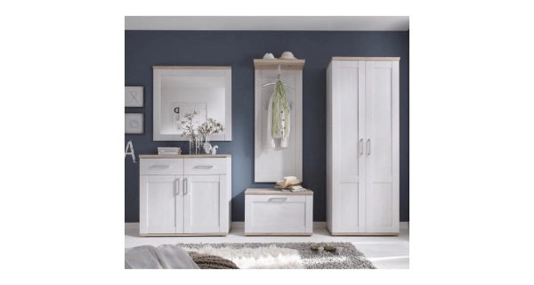 Botník ANGELIT, bílá/dub sanremo