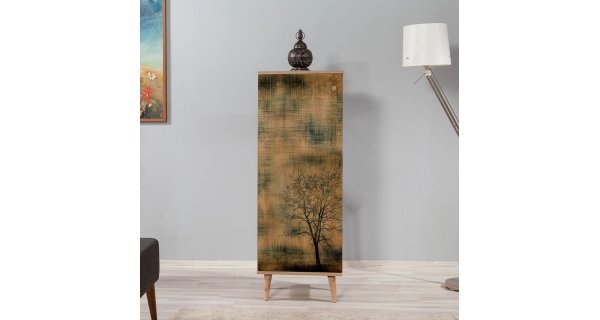 Botník ASHER, dub sonoma/strom