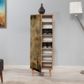 Botník ASHER, dub sonoma/strom