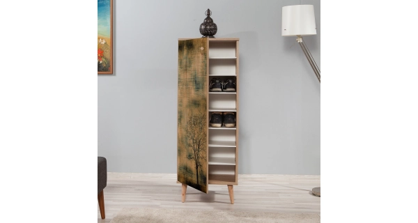 Botník ASHER, dub sonoma/strom