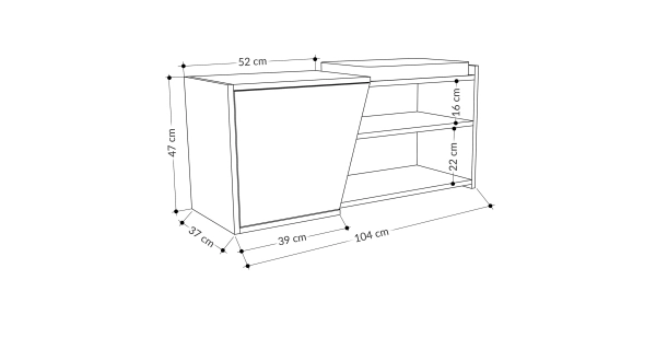 Botník ASHEVILLE, dub