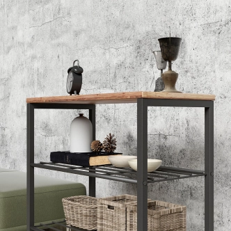 Botník AUBERTA, dub/šedá DOPRODEJ