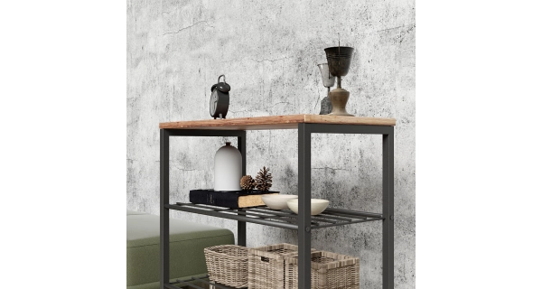 Botník AUBERTA, dub/šedá DOPRODEJ