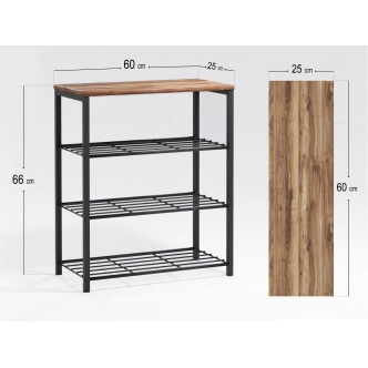 Botník AUBERTA, dub/šedá DOPRODEJ