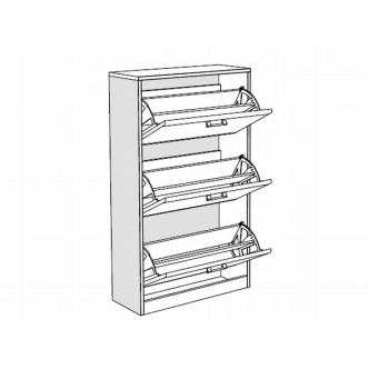 Botník BELER 3, dub sonoma