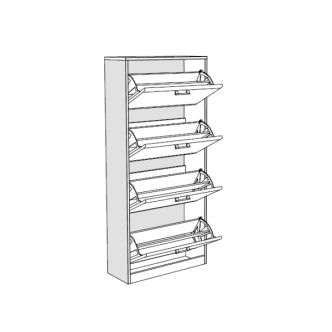 Botník BELER 4, bílá