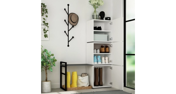 Botník BOTYS, bílá/antracit