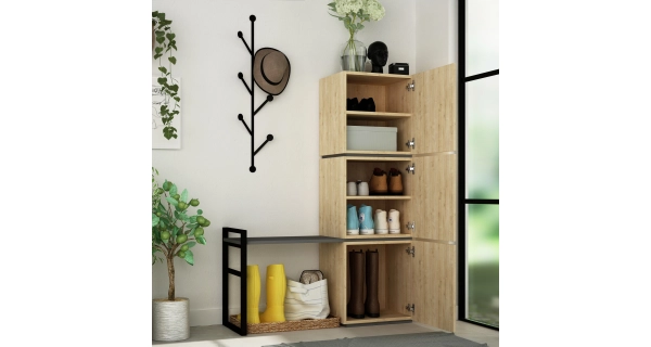 Botník BOTYS, dub/antracit