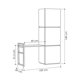 Botník BOTYS, dub/antracit
