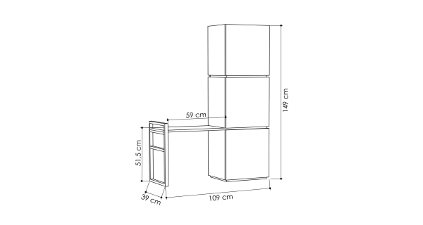 Botník BOTYS, dub/antracit