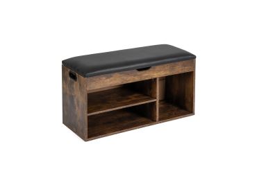 Botník CALKI se sedákem, hnědá/černá ekokůže