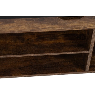 Botník CALKI se sedákem, hnědá/černá ekokůže