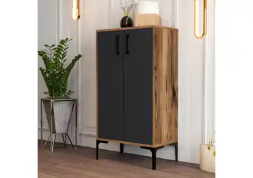 Botník CECÍLIE, vlašský ořech/antracit