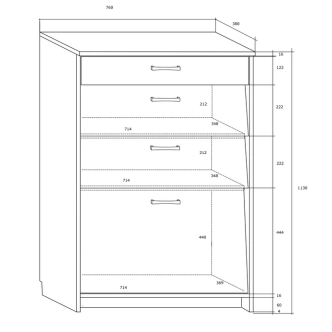 Botník CERVANTES 7, olše, 5 let záruka