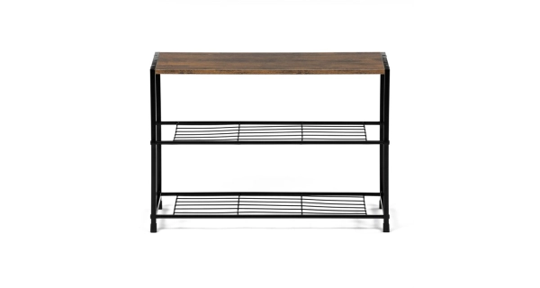 Botník DAMIKO, dekor staré dřevo/černý kov