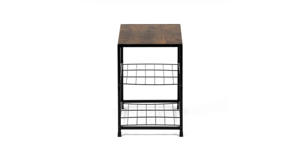 Botník DAMIKO, dekor staré dřevo/černý kov