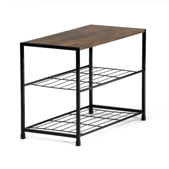 Botník DAMIKO, dekor staré dřevo/černý kov